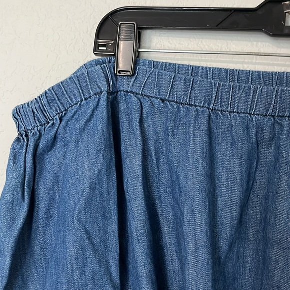 Free People Tangled in Willows Denim Romper Shorts M - Picture 5 of 7